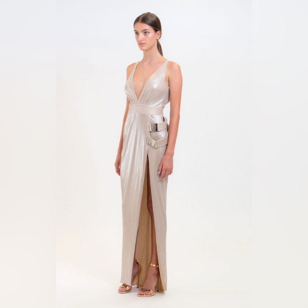 Zhivago Do Or Die Long Dress Gown M UK10 US6 Gold Champagne Wedding Guest Party